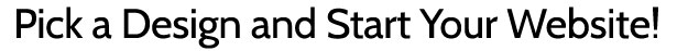 Pick A Theme and Start Your Website