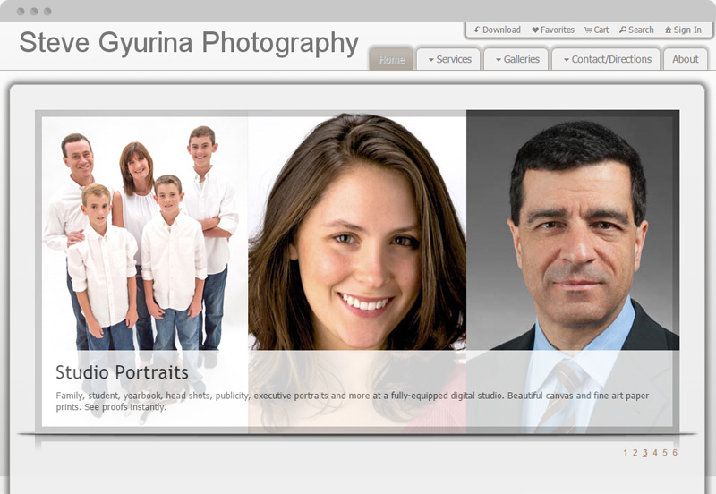 Redframe Photography Websites Client Example - Steve Gyurina Photography