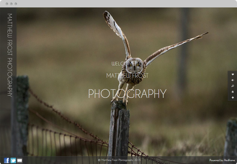 Redframe Photography Websites Client Example - Matthew Frost Photography