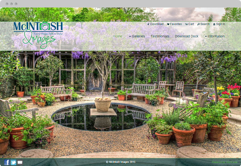 Redframe Photography Websites Client Example - McIntosh Images Photography