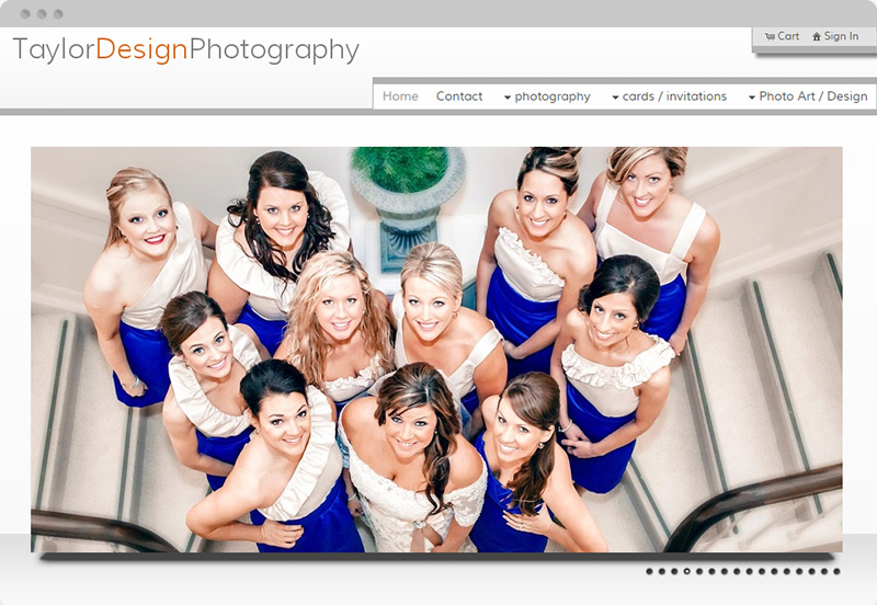 Redframe Photography Websites Client Example - Taylor Design Photography