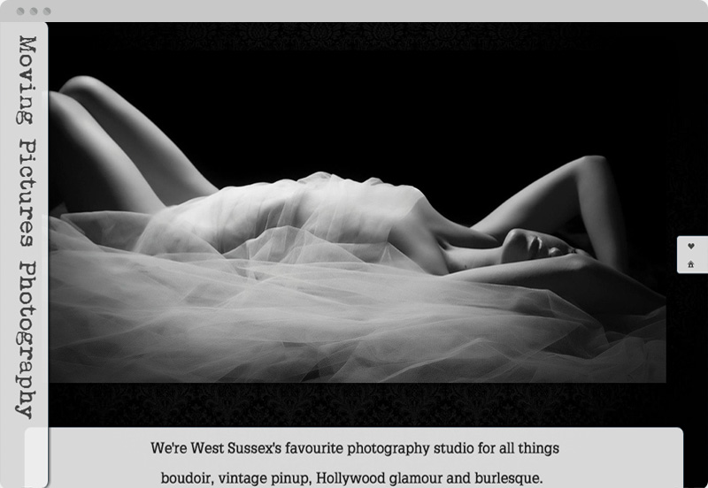 Redframe Photography Websites Client Example - Moving Pictures Boudoir