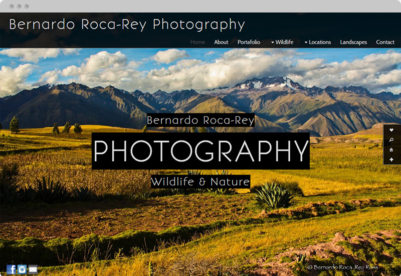 Redframe Photography Websites Client Example - Bernardo Roca Rey Photography