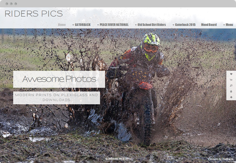 Redframe Photography Websites Client Example - Rider Pics