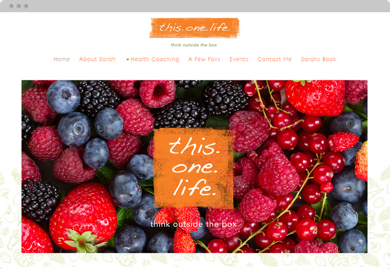 Redframe Photography Websites Client Example - This. One. Life