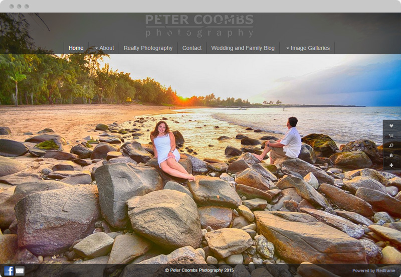Redframe Photography Websites Client Example - Peter Coombs Photography