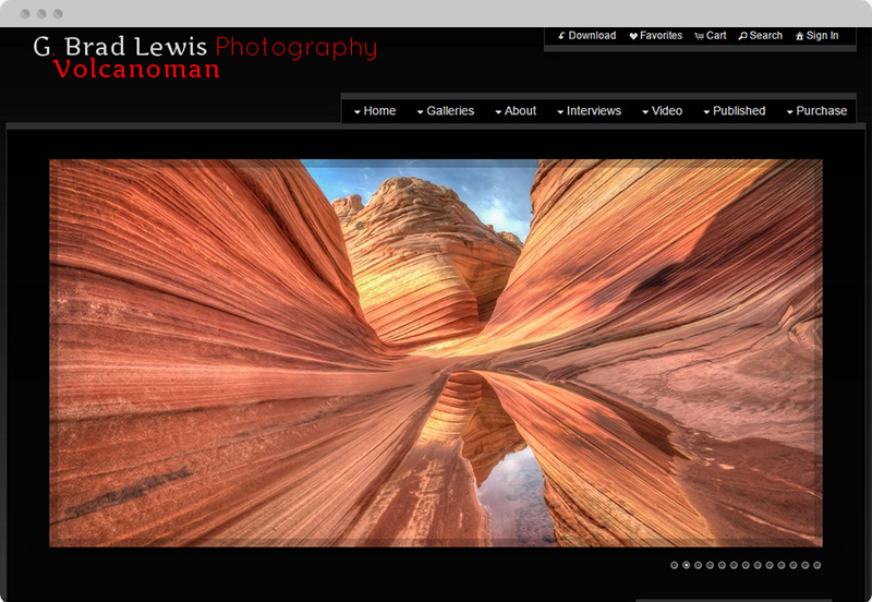 Redframe Photography Websites Client Example - G Brad Lewis