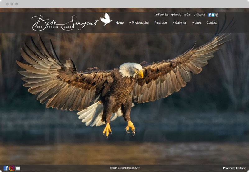 Redframe Photography Websites Client Example - Beth Sargent Photography